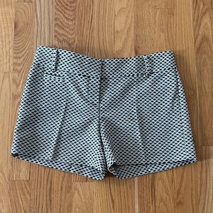 Stylish Black and White Patterned Women's Shorts